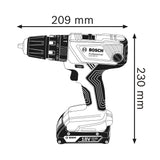 Bosch Professional 18V System GSB 18V-21 - Taladro percutor a batería (55 Nm, 1800 rpm, 2 baterías x 2.0 Ah, set 40 puntas, en L-BOXX) - Amazon Exclusive