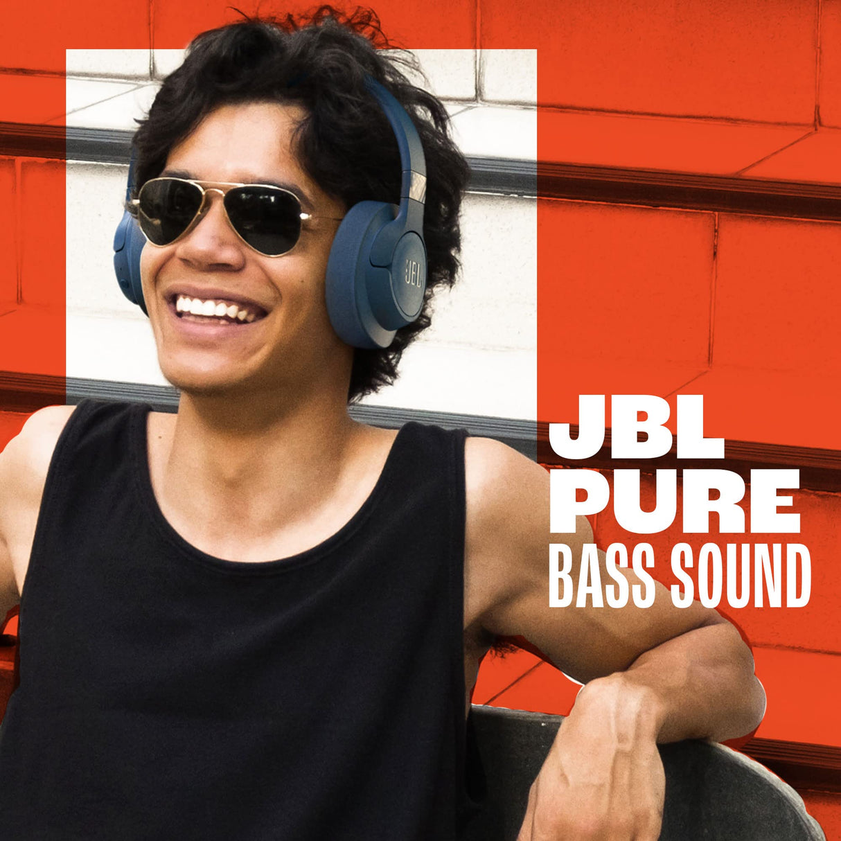 JBL Auriculares Tune 720 BT, inálambricos por Bluetooth, 76 horas de reproducción con JBL Pure Bass, plegables, negro