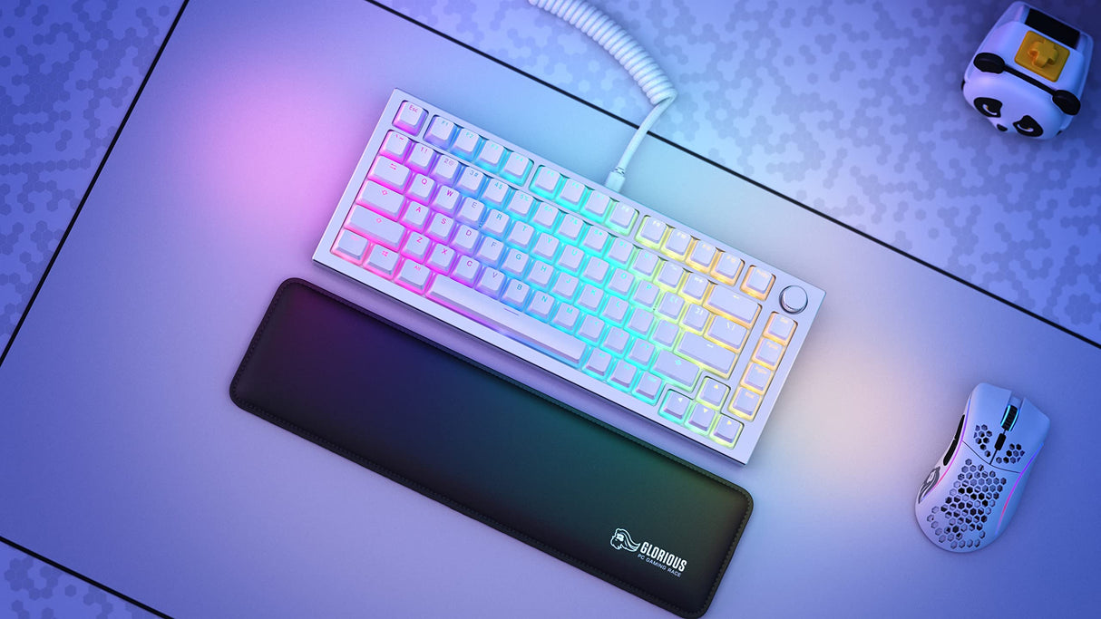 Glorious Gaming GMMK PRO 75% Barebones (solo carcasa) - Teclado gaming mecánico modular, TKL, carcasa de 1,5 kg, RGB, personalizable, switches de 5 pines, distribuciones internacional / ISO - Blanco