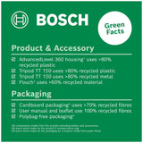 Bosch Nivel Láser de líneas cruzadas AdvancedLevel 360 con trípode (3 líneas de láser, incl. 360° para la alineación por toda la estancia, en caja de cartón)