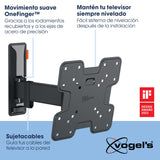 Vogel's TVM 3225 Soporte TV Giratorio para televisores de Entre 19 a 43 Pulgadas, Máx 15 kg, Gira hasta 120º, Inclinable hasta 20º, Soporte para TV máx. VESA 200x200, Compatibilidad Universal