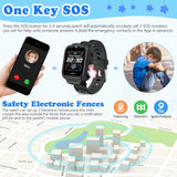 ele ELEOPTION 4G GPS Reloj Inteligente Impermeable para niños y niñas, Llamada bidireccional, Chat de Voz y vídeo, cámara, SOS, Reproductor de vídeo Musical, Alarma
