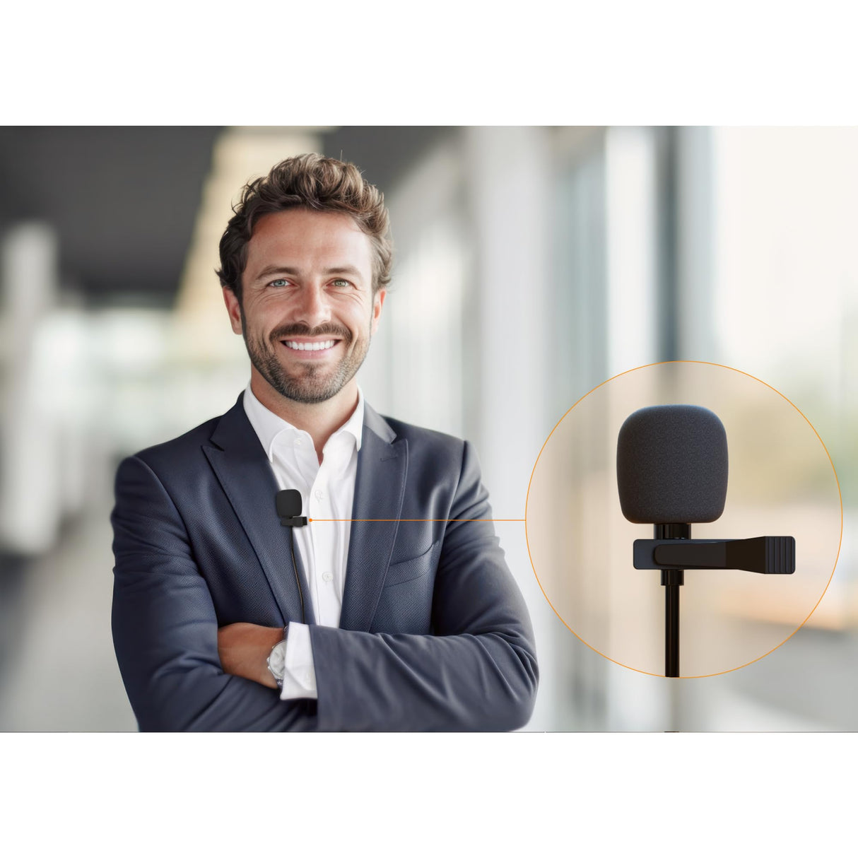 Audibax AWM 402 Sistema Inalámbrico Micrófono Lavalier de 4 Canales UHF