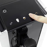 Caso Café Crema Touch - Cafetera automática, incluye manguera y depósito de leche, mecanismo de cono regulable sin niveles, listo para arrancar, todas las especialidades de café al tacto, color negro