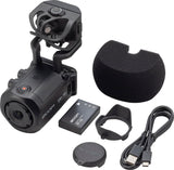 Zoom Q8n-4K Grabadora de vídeo portátil. 4K HDR Video, micrófonos estéreo más dos entradas XLR, grabación de 4 pistas de audio, webcam, para grabaciones y streaming de música, podcasts y más
