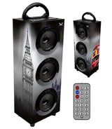 Majestic TS 100BT USB SD AX - Sistema de Audio Multimedia Bluetooth 3 Altavoces y 1 subwoofer, batería Recargable, Entrada USB/SD/AUX, Mando a Distancia, Londres