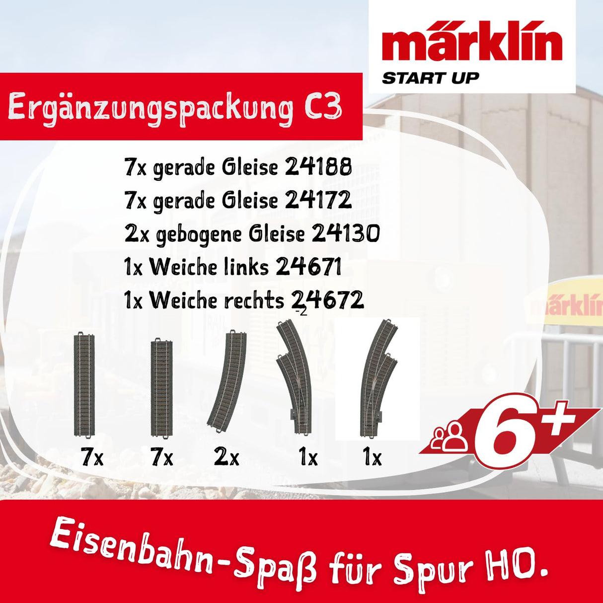 Märklin 24903 - Pistas de extensión Paquete de C3 [Importado de Alemania]