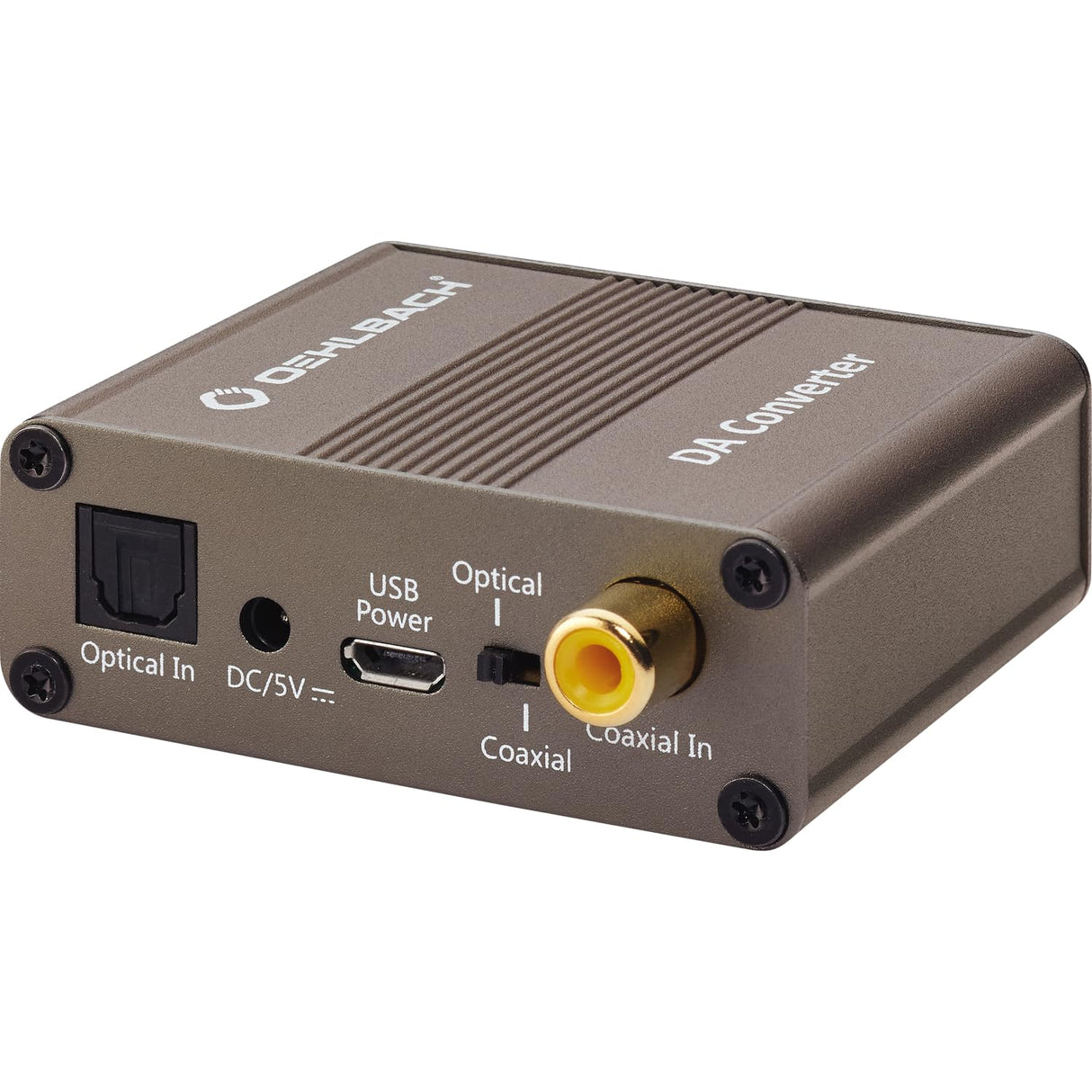 Oehlbach 6064 - Conversor Digital-analógico (Micro USB, 5 V), Color Negro