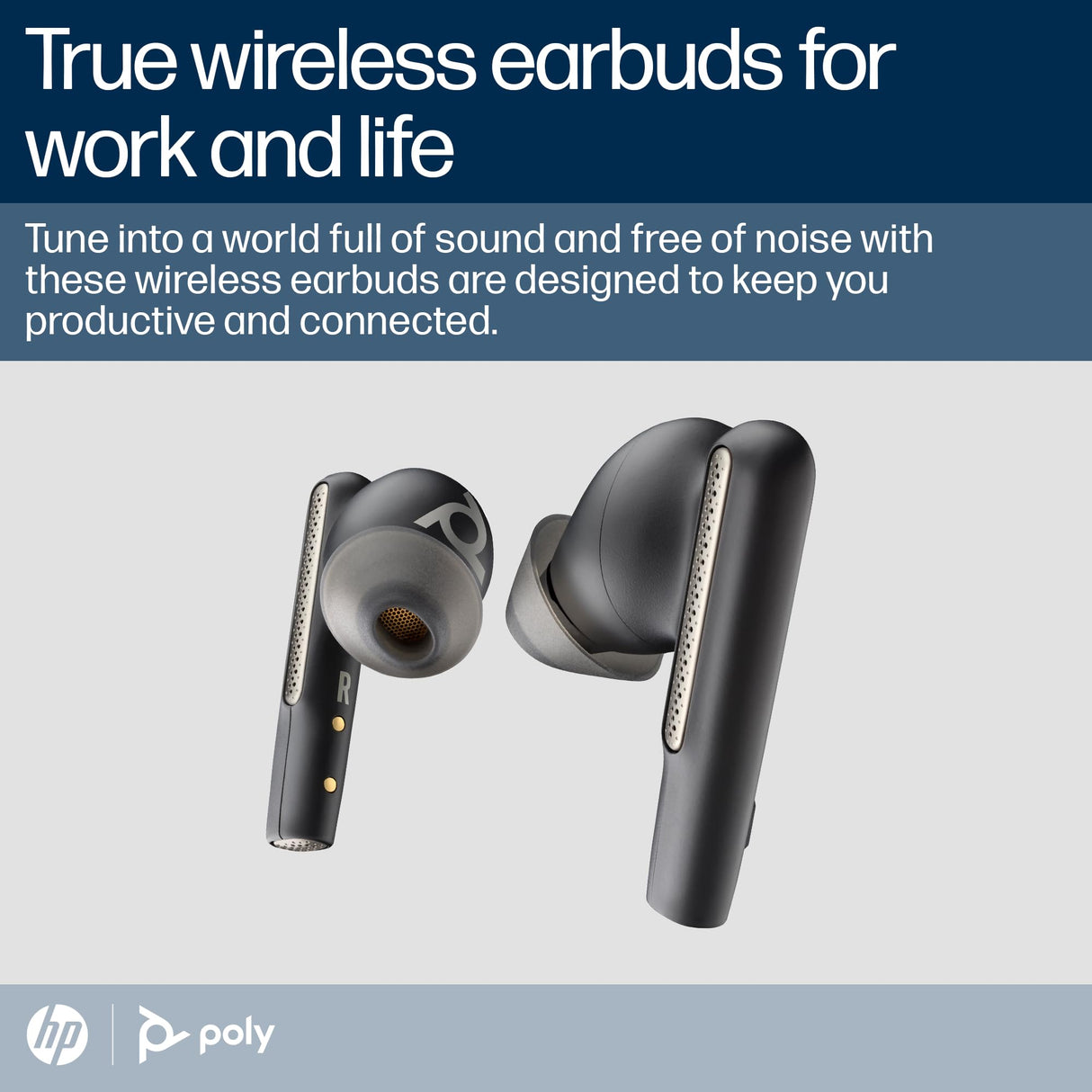 Auriculares Voyager Free 60 UC de Poly (Plantronics) — Cancelación de ruido para llamadas nítidas — Cancelación de ruido activa —Estuche de carga portátil — Para iPhone, Android,PC/Mac, Zoom y Teams