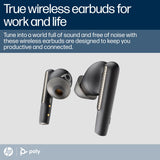 Auriculares Voyager Free 60 UC de Poly (Plantronics) — Cancelación de ruido para llamadas nítidas — Cancelación de ruido activa —Estuche de carga portátil — Para iPhone, Android,PC/Mac, Zoom y Teams