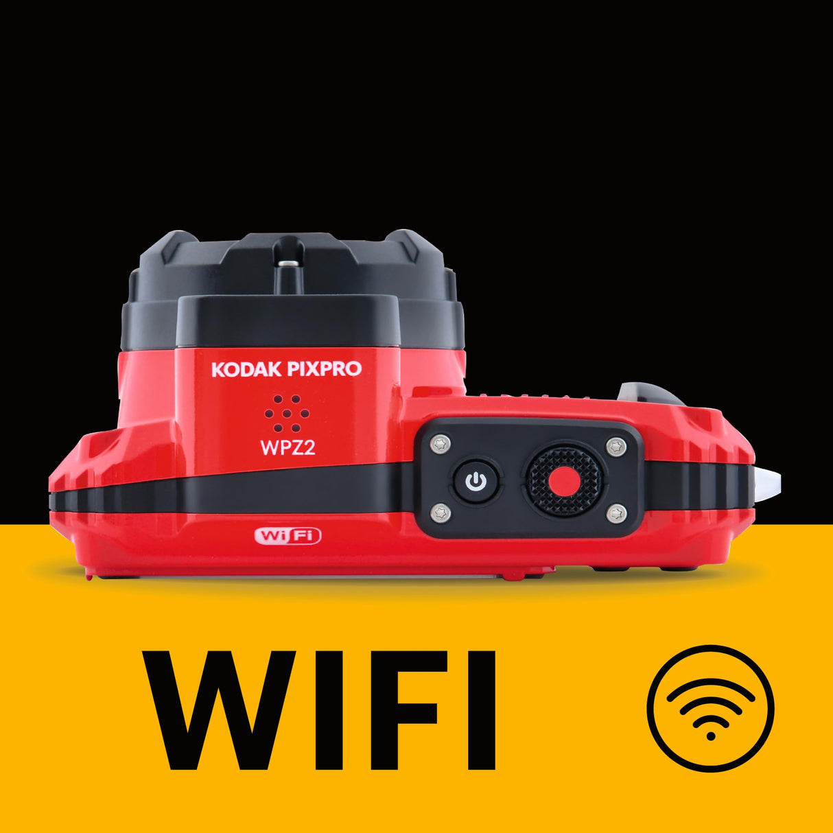 KODAK Pixpro Pack WPZ2 + 2 baterías + 1 Tarjeta SD - Compact 16M Pixels, Impermeable a 15 m, antigolpes, Video 720p, Pantalla LCD 2,7 - Batería de Li-Ion - Rojo
