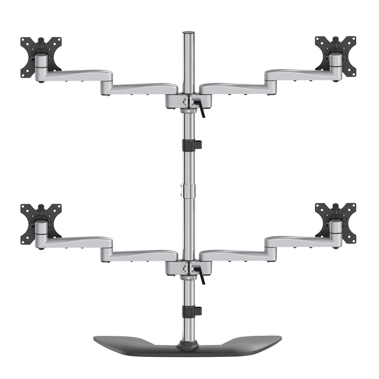 StarTech.com Soporte de Escritorio para 4 Monitores de hasta 32" VESA - Articulado - Acero y Aluminio - Base Multipantalla - (ARMQUADSS)