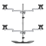 StarTech.com Soporte de Escritorio para 4 Monitores de hasta 32" VESA - Articulado - Acero y Aluminio - Base Multipantalla - (ARMQUADSS)