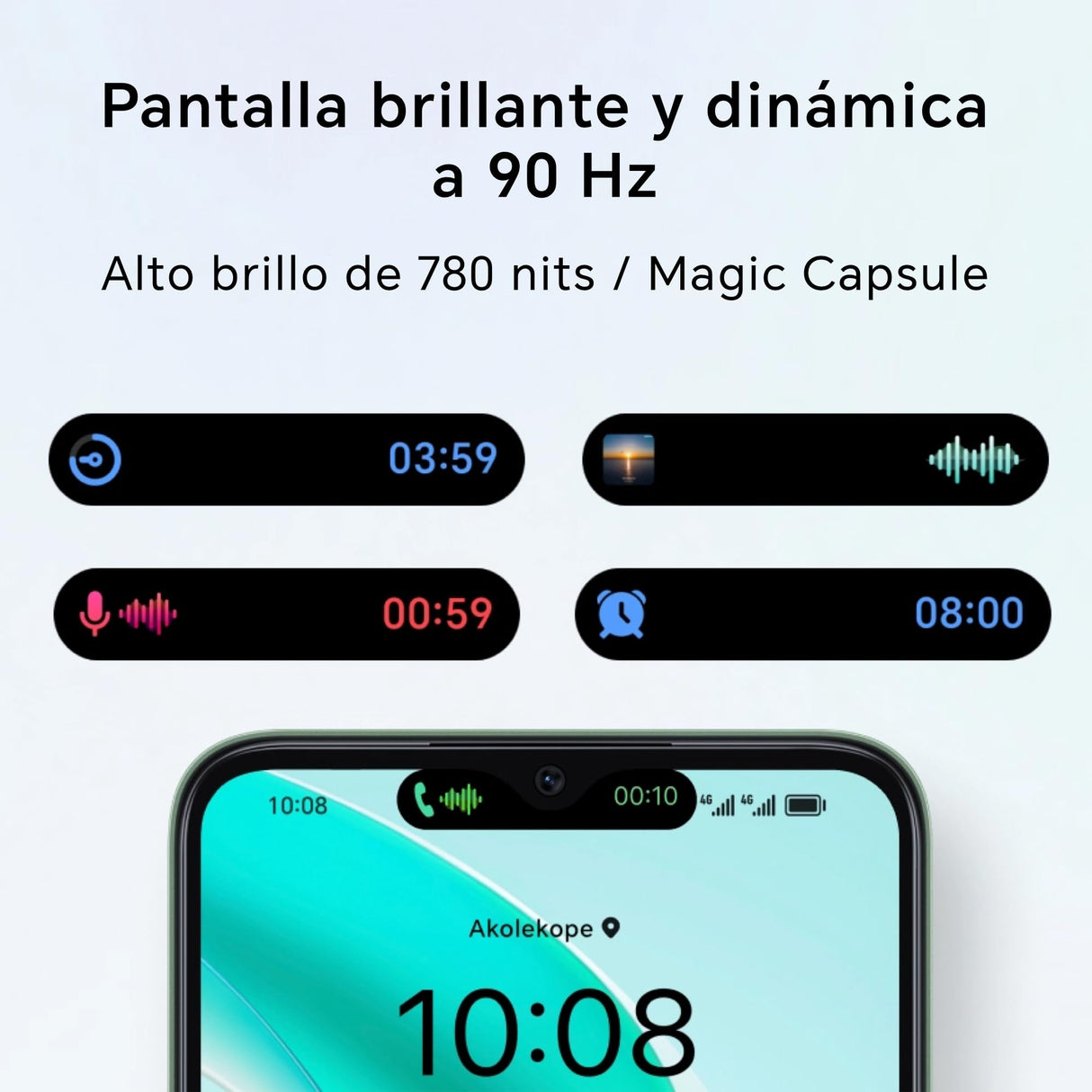 HONOR X6b 4G Móvil 128GB, 4GB RAM, 6.56" 90Hz TFT LCD HD+, 5200mAh Batería, MediaTek Helio G85, Cámara Principal de 50MP, Android 14, Dual Sim, NFC, Forest Green