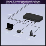 Philips Hue Play HDMI Sync Box 8K - Sincronizador de Luz Ambiente Con Videojuegos, Películas y Música - Hasta 10 Luces Led - Requiere Hue Bridge - Admite Dolby Vision HDR10+ - Controlable Con App