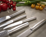 Joseph Joseph Elevate, Set de cuchillos con taco en acero inoxidable, Juego de 5 piezas con bloque giratorio, cuchillos en acero inoxidable japones, antihuellas y base antideslizante