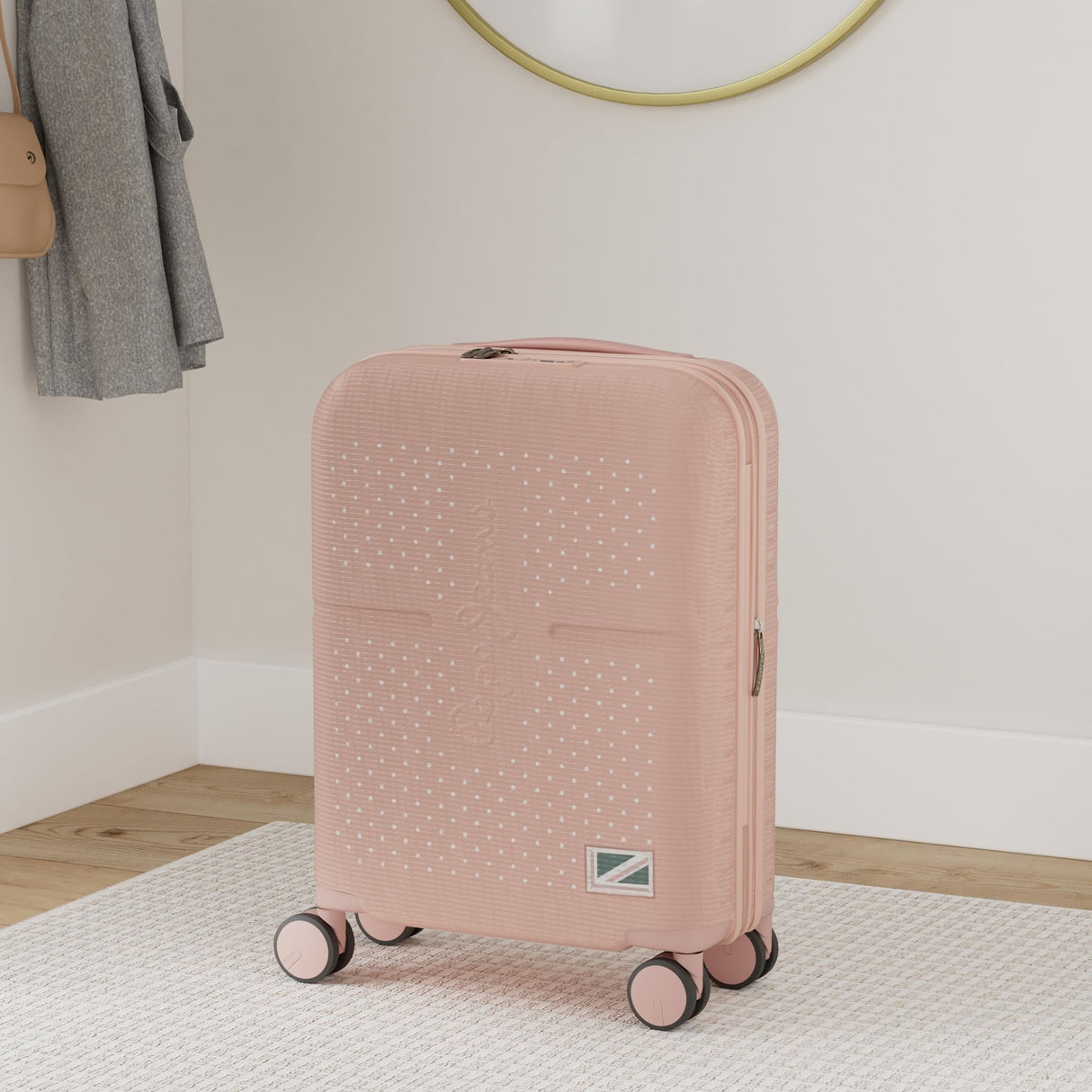 Pepe Jeans Laila Maleta de cabina Rosa 40x55x20 cms Rígida ABS Cierre TSA integrado 37L 2,74 kgs 4 Ruedas dobles Extensible Equipaje de Mano