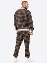 Lonsdale Hedley Chándal, Marrón/Crudo/Naranja, XXXL para Hombre