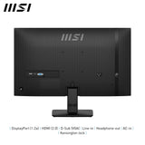 MSI Pro MP275 E2 - Pantalla de Escritorio (27 Pulgadas, Full HD), Pantalla IPS 1920 x 1080, sin Bordes, 120 Hz, Respetuoso con los Ojos, Altavoces incorporados, Tilt-Adjustable - HDMI 2.0, DP (1.2a