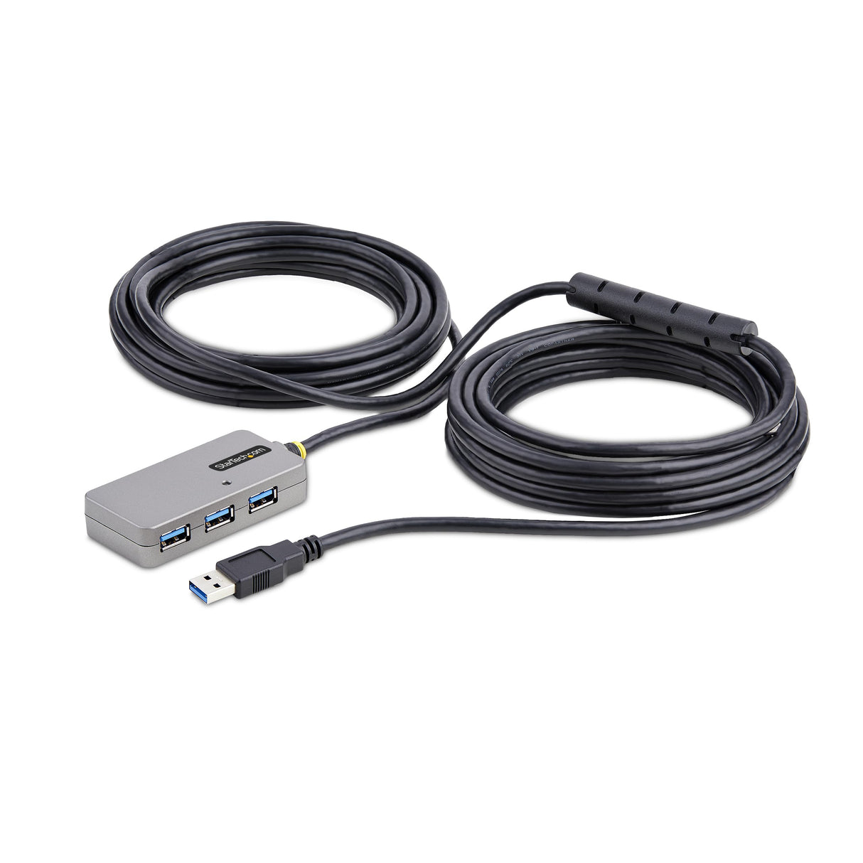 StarTech.com Hub Extensor USB - Cable USB 3.0 de 10m con Hub USB-A de 4 Puertos - Repetidor USB Activo Alimentado por el Bus - con Fuente de 20W - con Protección ESD Nivel 2 (U01043-USB-EXTENDER)