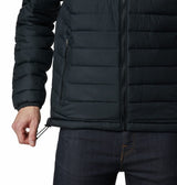 Columbia Powder Lite Hooded Jacket, Chaqueta Acolchada Con Capucha Hombre, Black, L