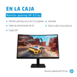 HP X27qc – Monitor Gaming de 27" Quad HD (2560 x 1440 a 165Hz, VA, Curvatura 1500R, 16:9, 1ms, HDMI, Low Blue Light, Antirreflectante, AMD Freesync Premium, Compatible con Consolas) Negro