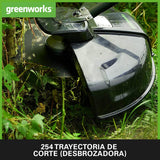 Greenworks 40V Desbrozadora a Batería, Motor sin Escobillas, Arnés, Altura Regulable, Ancho Corte 40 cm, Hilo Nylon 2 mm o Cuchilla 25 cm, 2 x Baterías 40 V y Cargador, 3 Años de Garantía GD40BCK2X