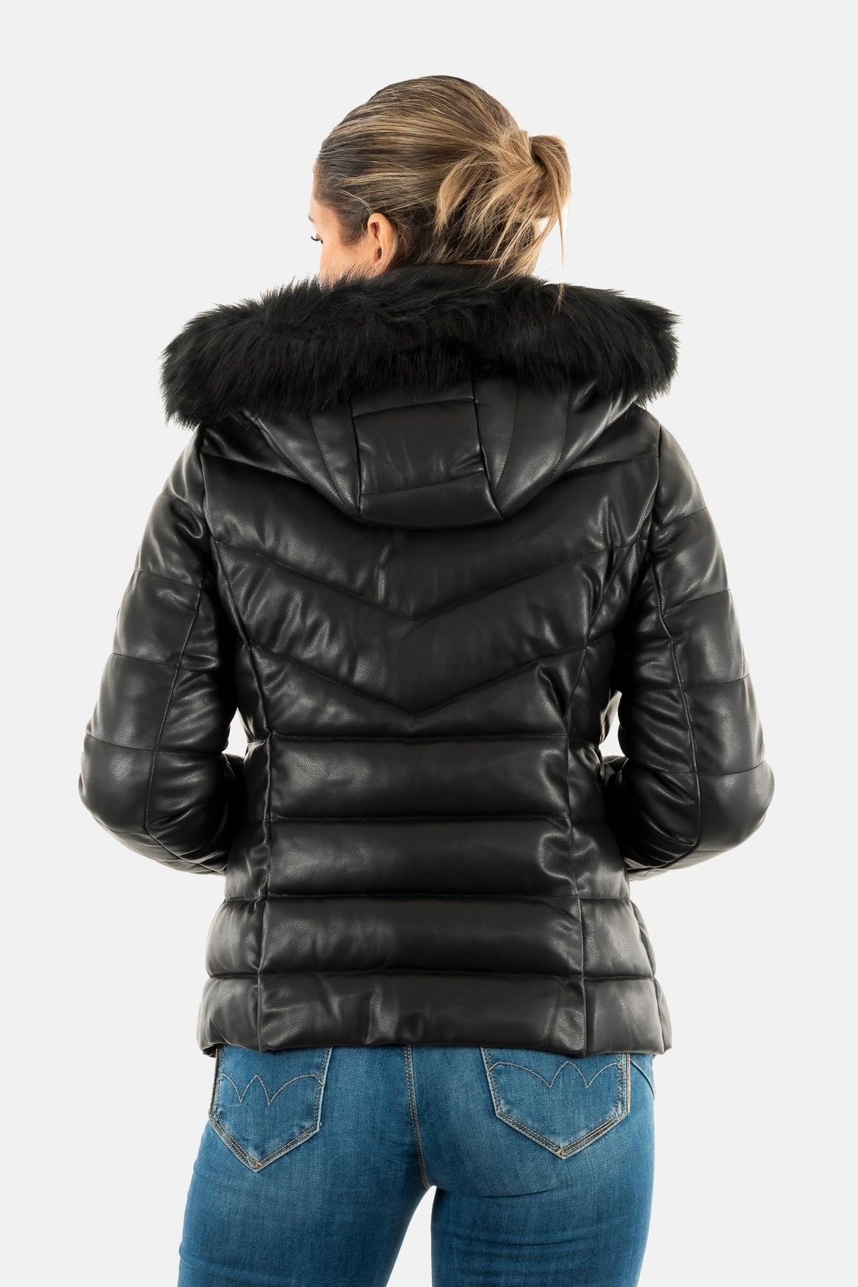 Morgan 242-gkidia Chaqueta de Plumas, Negro, 36 para Mujer