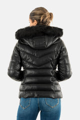 Morgan 242-gkidia Chaqueta de Plumas, Negro, 36 para Mujer