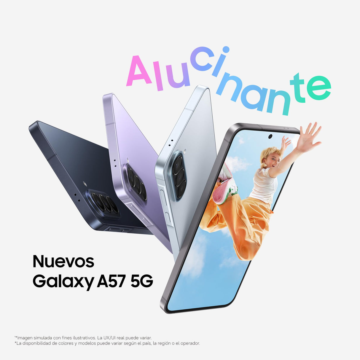 Samsung Galaxy A57 5G, 128GB, Móvil Fino con IA, 8GB, Gran Angular 50MP, Autonomía 2 Días, Batería 5000mAh, IP68, Garantía del Fabricante 3 Años + 1 Año Extra, Color Lila (Versión Española)