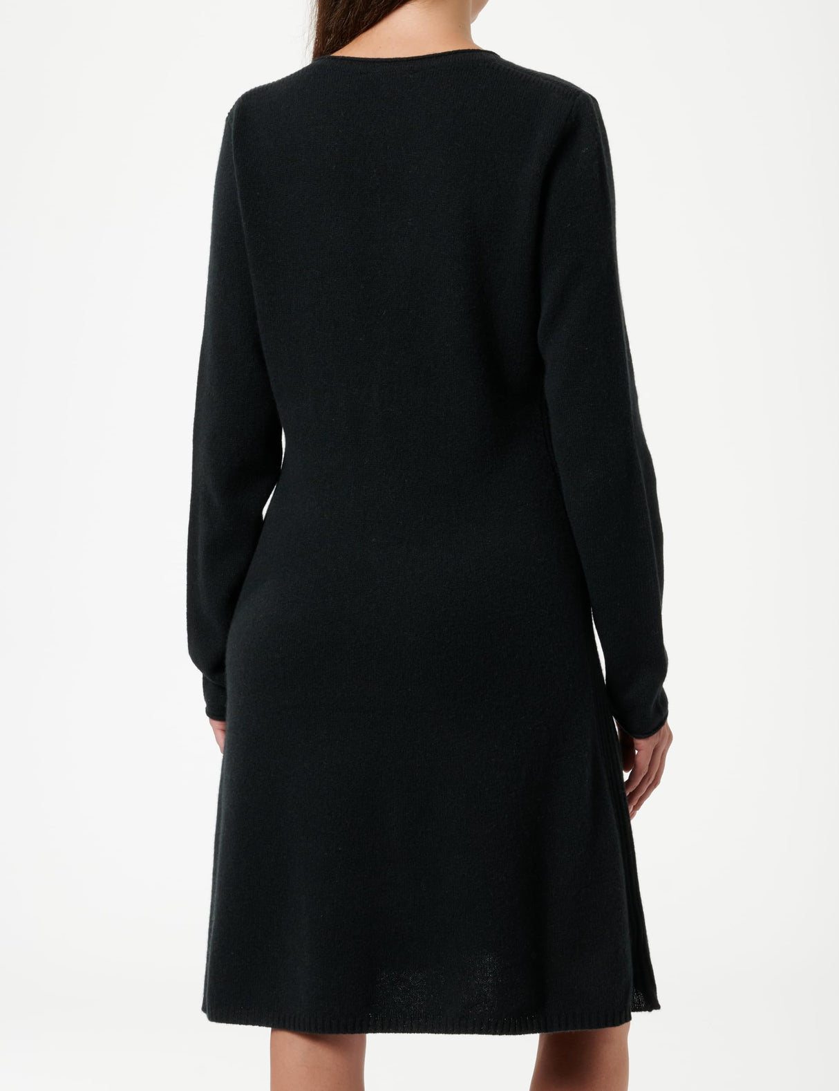Tommy Hilfiger Vestido Tipo Jersey Soft Wool Flared Sweater Dress Manga Larga, Negro (Black), XL