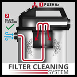 Einhell Aspirador en seco y húmedo TE-VC 2230 SACL (1400 W, 220 mbar, filtro de pliegues HEPA incl. sistema de limpieza de filtro, 30 l, clase de protección frente al polvo L, enchufe automático)