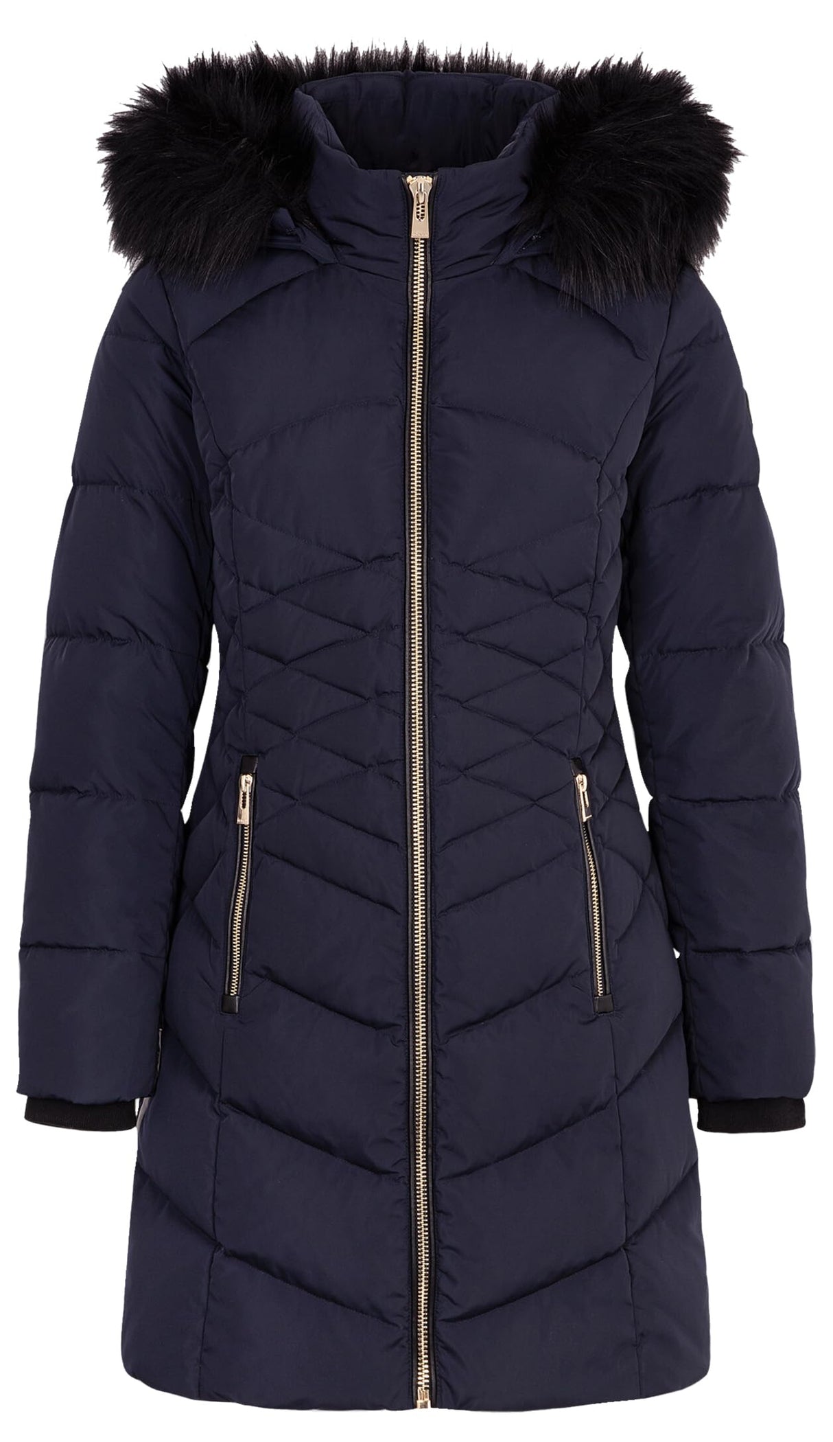 Morgan 242-gcleo Chaqueta Larga de plumón, Azul Marino, 36 para Mujer