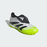 adidas Predator League Fold-Over Tongue Turf Football Boots, Botas de fútbol Unisex Adulto, Cloud White/Core Black/Lucid Lemon, 36 EU