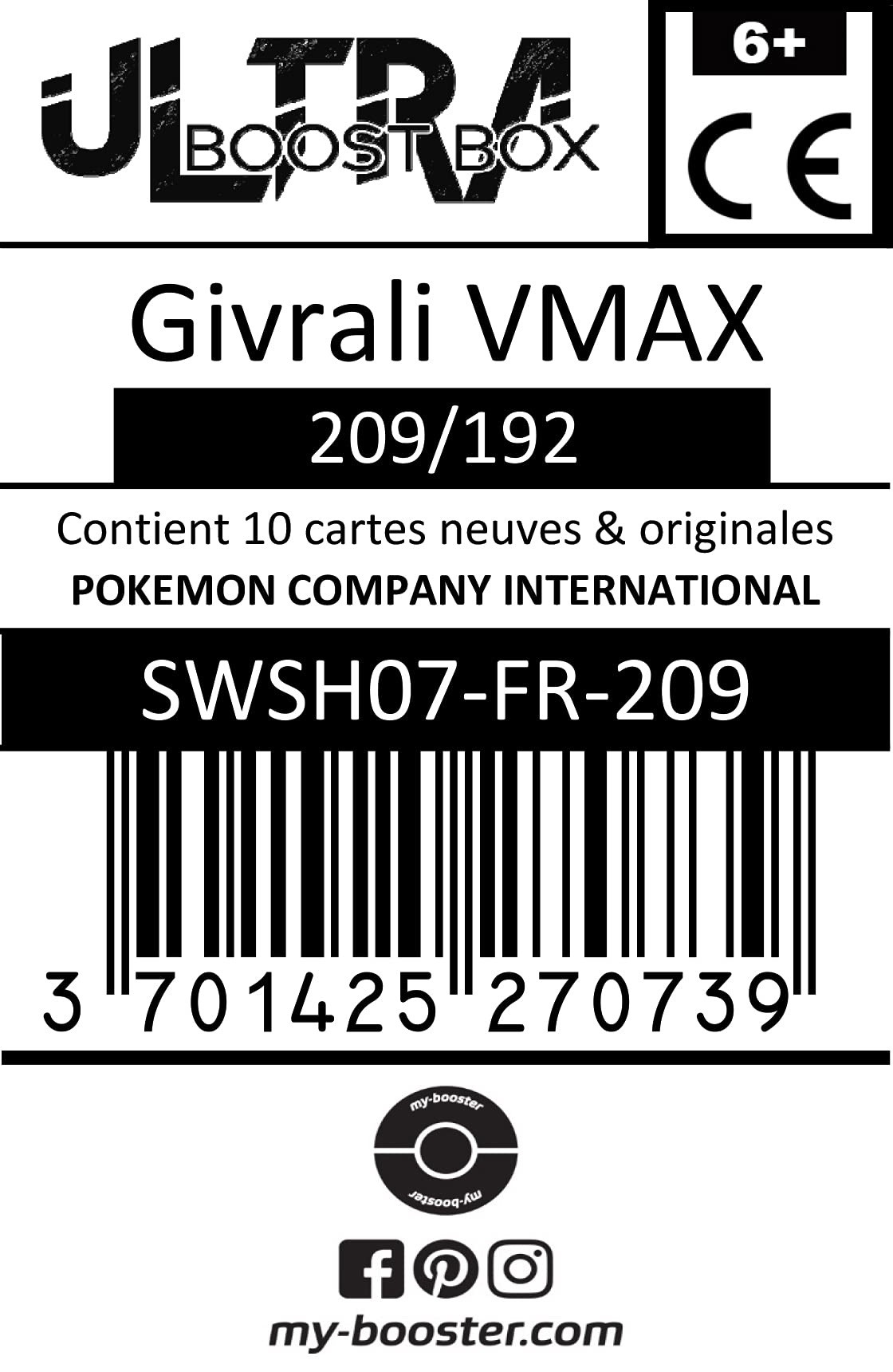 my-booster-SWSH07-FR-209 Company Cartas Pokémon (SWSH07-FR-209)