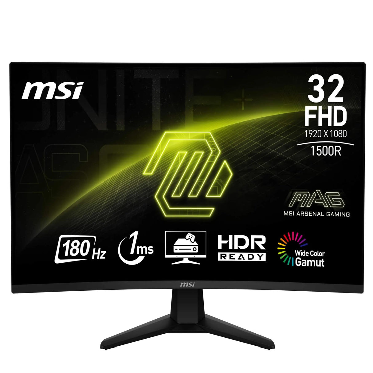MSI Monitor Gaming mag 32C6, 1920x1080 (FHD), 31.5", 16:9, Curve 1500R, Negro