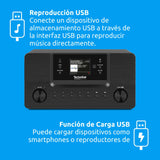 TechniSat DIGITRADIO 570 CD IR – Radio por Internet estéreo DAB+ (reproductor de CD, WLAN, FM, Bluetooth, Spotify, streaming por Wifi, USB, alarma, AUXin, ecualizador, mando a distancia, 2 x 5 W)
