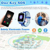 ele ELEOPTION 4G GPS Reloj Inteligente Impermeable para niños y niñas, Llamada bidireccional, Chat de Voz y vídeo, cámara, SOS, Reproductor de vídeo Musical, Alarma