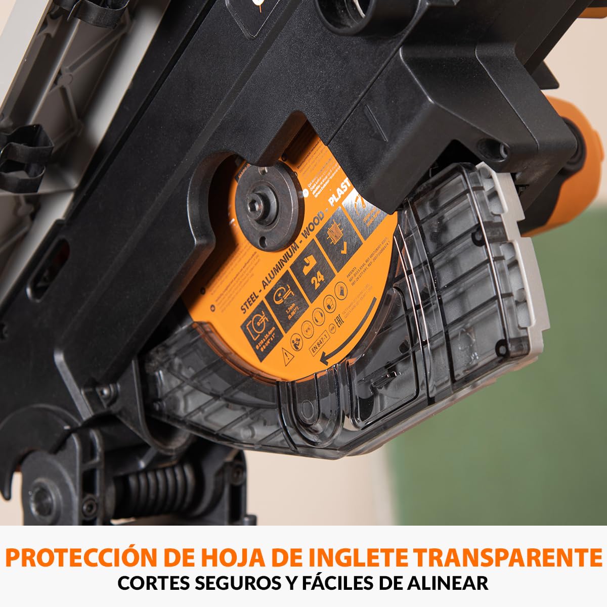 Evolution Power Tools R210MTS-G2 Sierra híbrida convertible de mesa/ingletadora, compacta y portátil, corte multimaterial, corta madera, metal, plástico, etc.; incluye una hoja de 210 mm