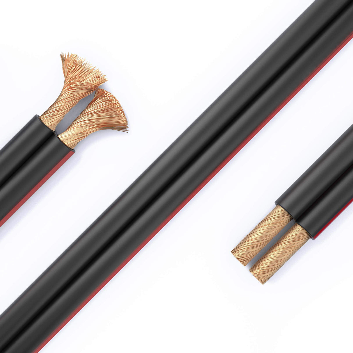 PureLink cable de altavoz cable de altavoz OFC 2x4,00mm² 0,20mm, 30,0m, cable de cobre puro para recintos de alta fidelidad subwoofers, cable de audio con etiquetado de polaridad, negro