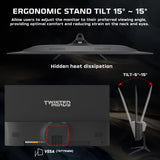 Twisted Minds Monitor para Gaming, Pantalla de 22 Pulgadas Fast IPS - Resolución 1920 x 1080 FHD, frecuencia actualización 100 Hz, relación Aspecto 16:9, Tiempo Respuesta 1 ms - Negro (TM22FHD100IPS)