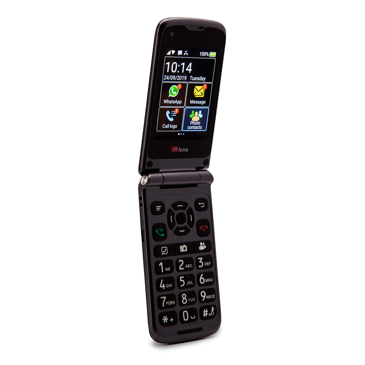 TTfone Titan TT950 Whatsapp 3G Pantalla táctil Senior Big Button Flip Teléfono móvil: fácil y fácil de Usar (Solo teléfono)