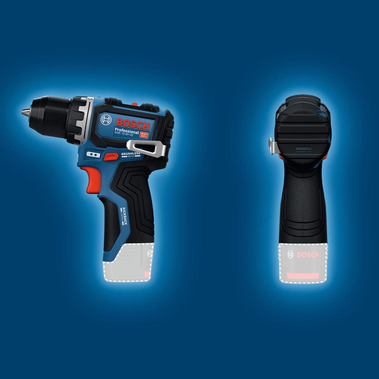 Bosch Professional 12V System Taladro/atornillador GSR 12V-32 (KickBack Control, motor Brushless sin escobillas, incl. baterías de 2,0 Ah, cargador, bolsa de herramientas)