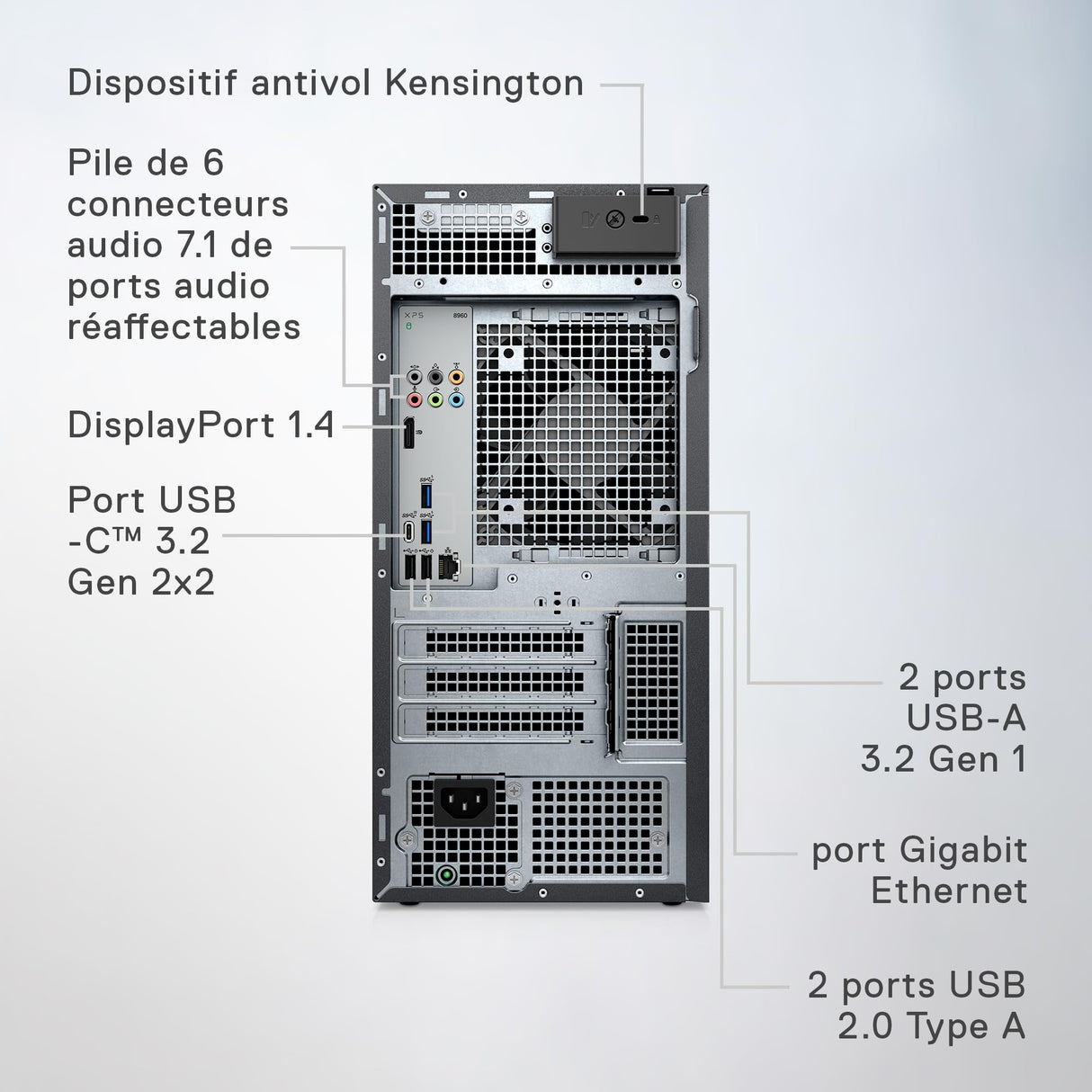 Dell XPS 8960 - Ordenador de sobremesa, procesador Intel Core i7-13700, 16 GB RAM, 512 GB SSD+ 2 TB, gráficos NVIDIA GeForce RTX 3060 Ti 8GB GDDR6, Windows 11 Home, Negro