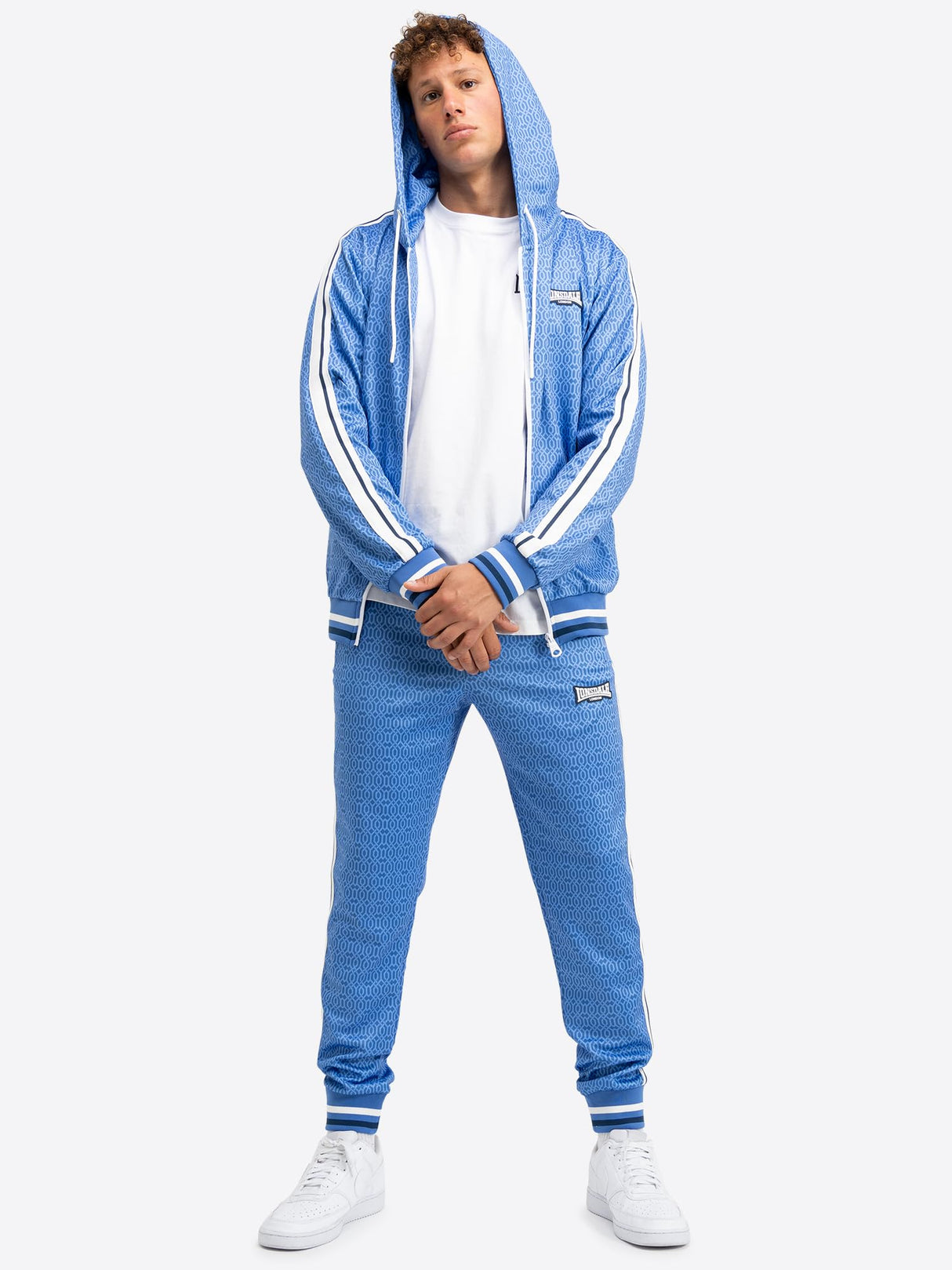 Lonsdale Chain Track Traje, Azul Marino/Azul bebé/Azul, M Hombres