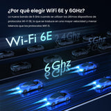 Tenda Nova MX21 Pro (2-Pack) AXE5700 Mesh Wi-Fi 6E Sistema, Tribanda Mesh Wi-Fi Cobertura de hasta 240㎡, 6 Puertos Gigabit, 70 Dispositivos Conectados, Informe Mensual, Fácil Configuración