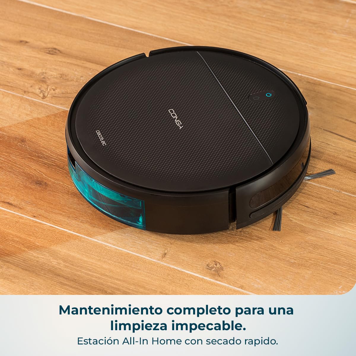 Cecotec Robot Aspirador con Navegación Giroscópica y App Conga M10 X-Treme. 2000Pa, Barre, Aspira, Friega y Pasa la Mopa, Autonomía 120mins, Sensores Anticaídas y 2 Cepillos Laterales