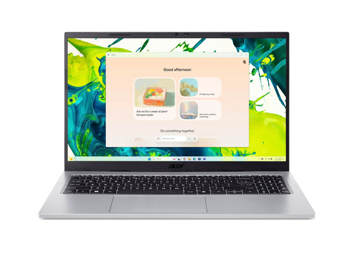 Acer Aspire Go 15 (AG15-72P-52M0) Ordenador portátil, Pantalla IPS FHD de 15,6", Intel Core 5 120U, 16 GB de RAM, SSD 512 GB, Tarjeta gráfica Intel, Windows 11, Teclado QWERTY, Plata