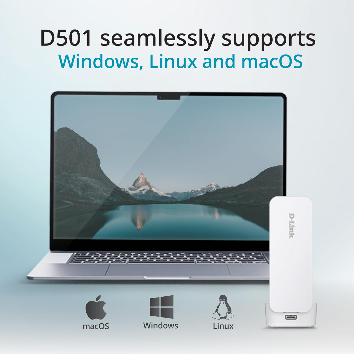 D-Link D501 Adaptador USB 5G NR – Internet móvil 5G/4G LTE ultrarrápido, Plug & Play, USB-C, Antena Plegable, Nano SIM, Compatible con Windows/macOS/Linux