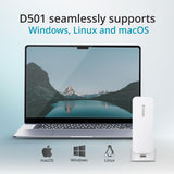 D-Link D501 Adaptador USB 5G NR – Internet móvil 5G/4G LTE ultrarrápido, Plug & Play, USB-C, Antena Plegable, Nano SIM, Compatible con Windows/macOS/Linux